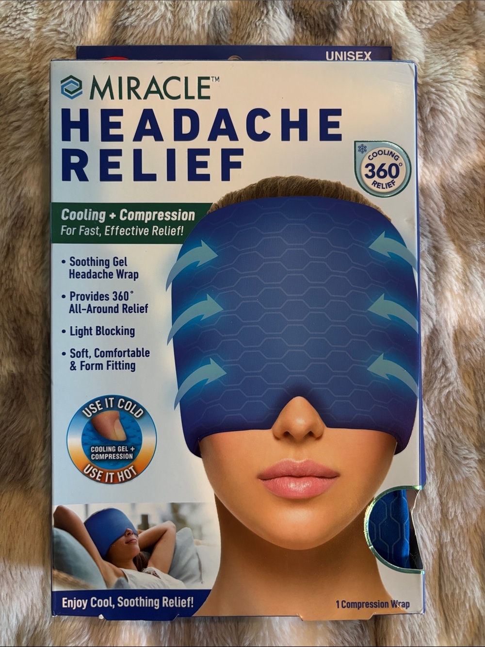 Miracle Blue Cooling Headache Relief Compression Wrap